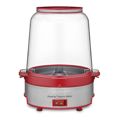 CUISINART<sup>&reg;</sup> Popcorn Maker - The Cuisinart Popcorn Maker makes it easier than ever to pop crunchy homemade popcorn. Pops up to 16 cups with special vents in the popping bowl to let moisture escape. Select the desired amount of oil and salt to make popcorn just the way you like it. When popping is complete, you can serve right from the popping bowl. Cleanup is easy too, all removable parts are dishwasher safe.